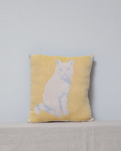 Load image into Gallery viewer, RUG CUSHION_YELLOW CAT
