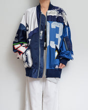 Load image into Gallery viewer, CUT UP MA-1 / FOOTBALL T / BLUE / 02 size
