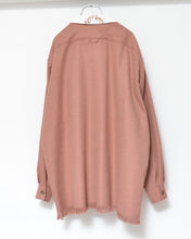 画像をギャラリービューアに読み込む, Tablecloth collar fringe shirt / bishu wool_A
