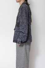 画像をギャラリービューアに読み込む, FLOWER LACE QUILTED WORK BLOUSON_BLACK
