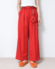 Load image into Gallery viewer, Deep tuck wide pants / wool flannel
