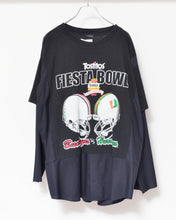 Load image into Gallery viewer, Fake layered T-shirt / BLACK_C

