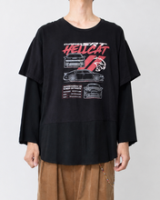 Load image into Gallery viewer, Fake layered T-shirt / BLACK_B
