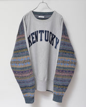 画像をギャラリービューアに読み込む, Sweat × knit switch pullover_E
