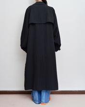 画像をギャラリービューアに読み込む, FLORAL TRENCH COAT/BLK/02 size A
