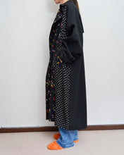 画像をギャラリービューアに読み込む, FLORAL TRENCH COAT/BLK/02 size B
