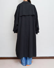 画像をギャラリービューアに読み込む, FLORAL TRENCH COAT/BLK/02 size B
