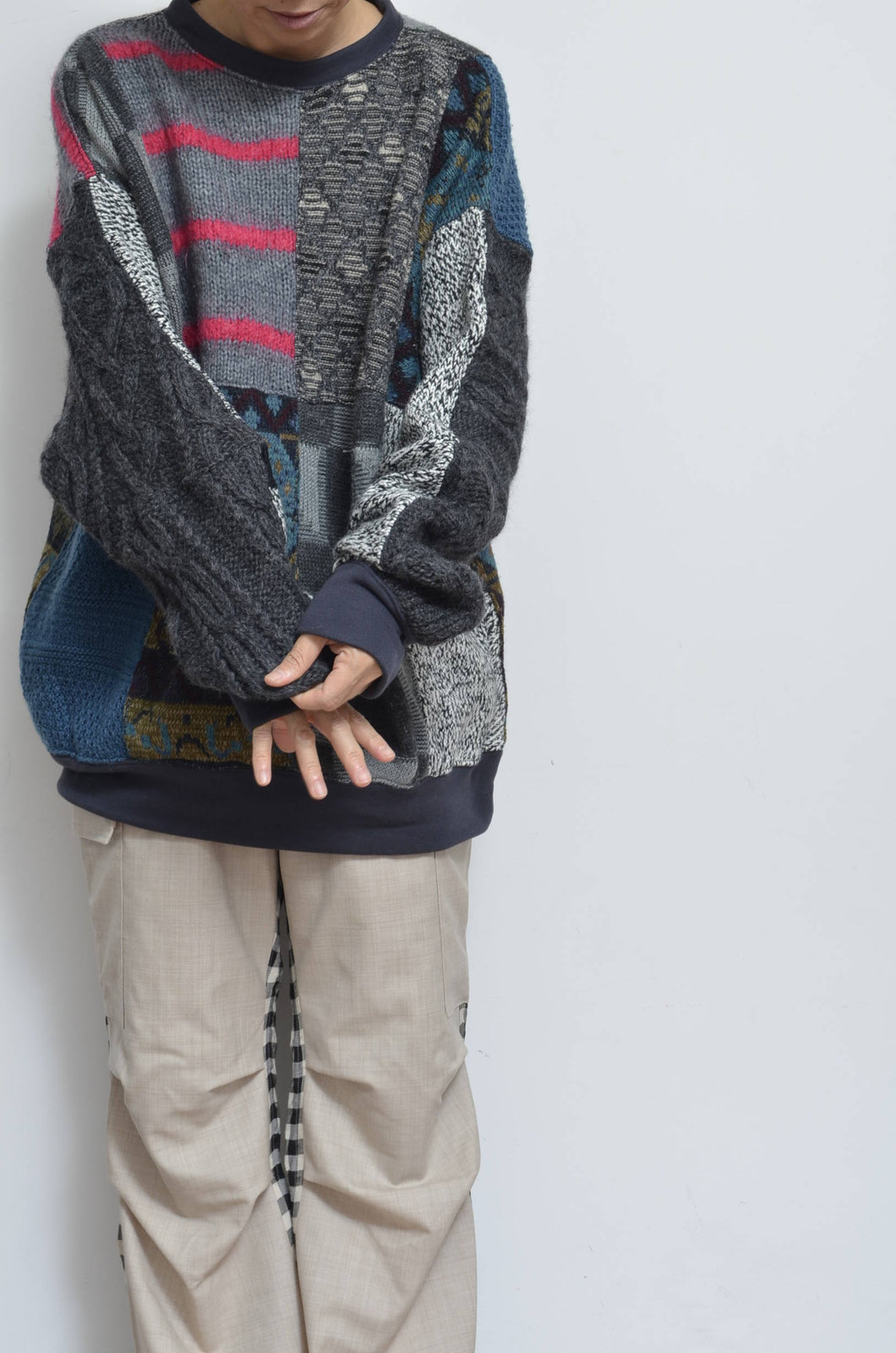 SWITCHING KNIT P/O（COSBY SWEATER)_02