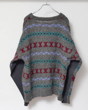画像をギャラリービューアに読み込む, Sweat × knit switch pullover_I
