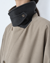 画像をギャラリービューアに読み込む, Flower charm pea coat / peach skin
