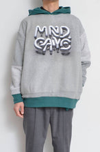 Load image into Gallery viewer, your right things in 代官山 蔦屋書店 出品中〜11/3まで:TWO-TONE HOODIE_GREEN/MIND GAME print/02 size
