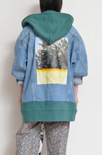 画像をギャラリービューアに読み込む, your right things in 代官山 蔦屋書店 出品中〜11/3まで:DENIM * BACK PILE HOODIE/BLUE/GREEN
