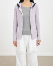 Load image into Gallery viewer, RIB ZIP-UP HOODIE_01 size/PNK
