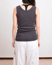 Load image into Gallery viewer, MESH KNIT TANK TOP / D.BRN
