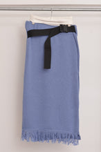 Load image into Gallery viewer, MUFFLER WRAP SKIRT/SAX BLUE
