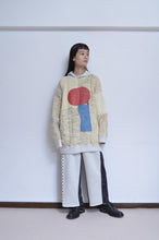 Load image into Gallery viewer, SWITCHING KNIT HOODIE(PRINT) 01/OFF WHITE_Mi
