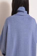 画像をギャラリービューアに読み込む, RIPPLE WAVE HEM KNIT P/O w/NECK PARTS_S.BLU
