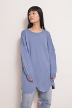 画像をギャラリービューアに読み込む, RIPPLE WAVE HEM KNIT P/O w/NECK PARTS_S.BLU
