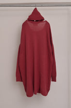 Load image into Gallery viewer, RIPPLE WAVE HEM KNIT P/O w/NECK PARTS(ROSE)
