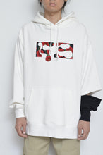 Load image into Gallery viewer, SLIT SLEEVE HOODIE (EMBROIDERY) / WHT/02_RE
