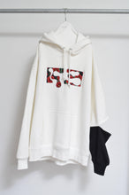 Load image into Gallery viewer, SLIT SLEEVE HOODIE (EMBROIDERY) / WHT/02_RE
