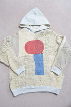 Load image into Gallery viewer, SWITCHING KNIT HOODIE(PRINT) 01/OFF WHITE_Mi
