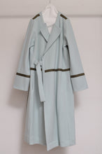 Load image into Gallery viewer, WOOL NO-COLLAR ROBE/SAGE
