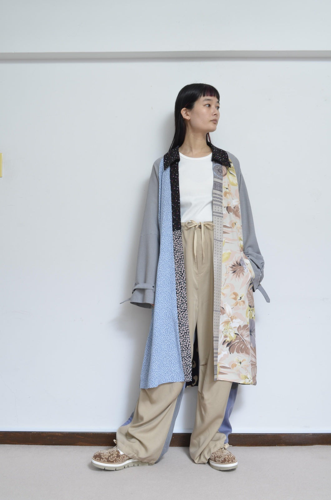 ROBE TRENCH COAT_FLORAL (01/here bespoke)