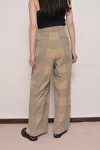 Load image into Gallery viewer, BLOCK CHECK TENCEL SIDE OPEN PANTS
